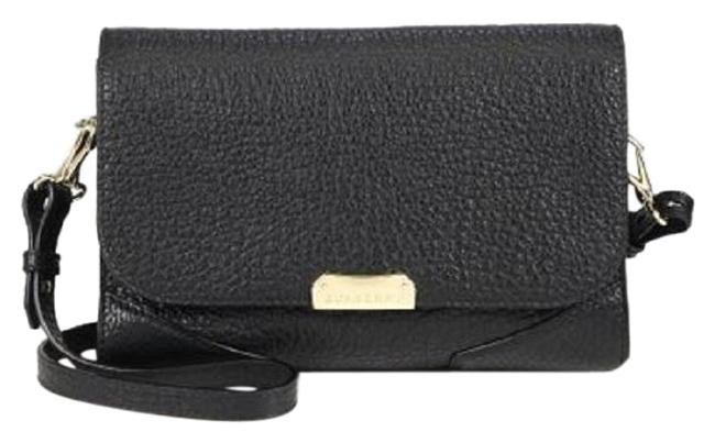 Burberry Abbott Black Pebbled Leather Cross Body Bag