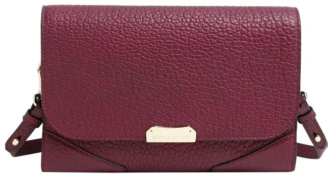 Burberry Abbott Small Maroon 1025 X 25 X 628 In Leather Cross Body Bag