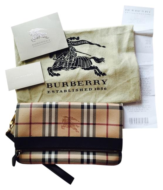 Burberry Adeline Checkmark Leather Clutch