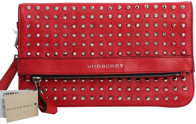 Burberry Adeline Foldable Wristlet Red Leather Clutch