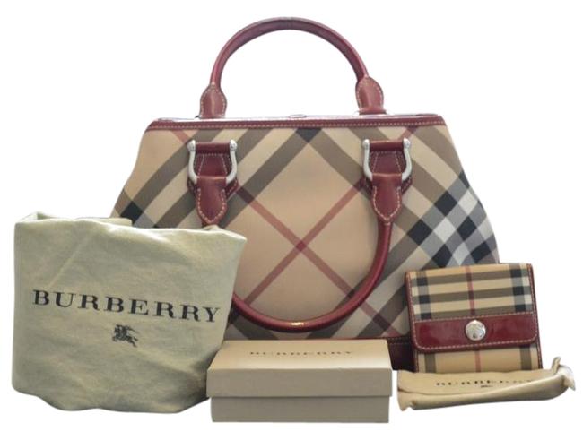 Burberry Box W And Wallet WDust BagsBox Red Canvas Clutch