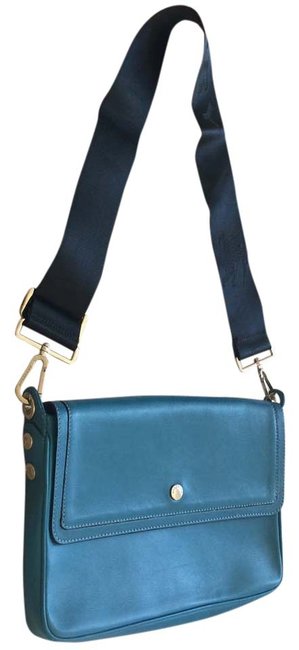 Burberry Shoulder Bag Aqua Leather Clutch