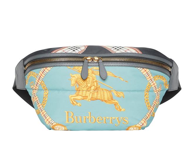 Burberry Belt Archive Scarf PrintFanny Pack Blue Cross Body Bag