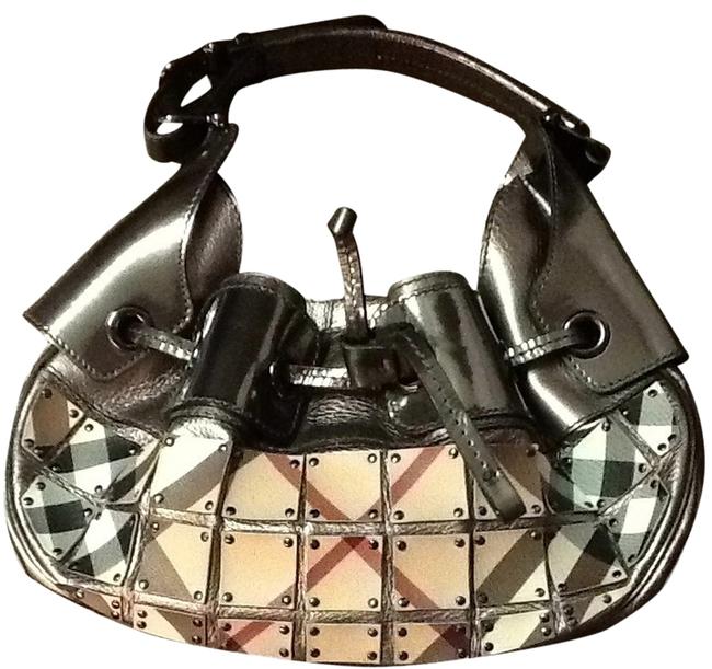 Burberry Armored Warrior Metallic Gun Metal Hobo Bag