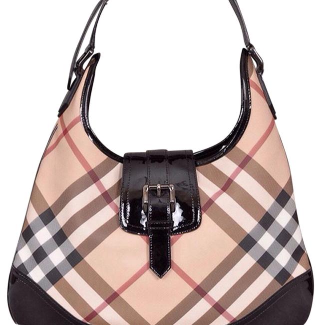 Burberry Article #3459901 Supernova Black Check Hobo Bag