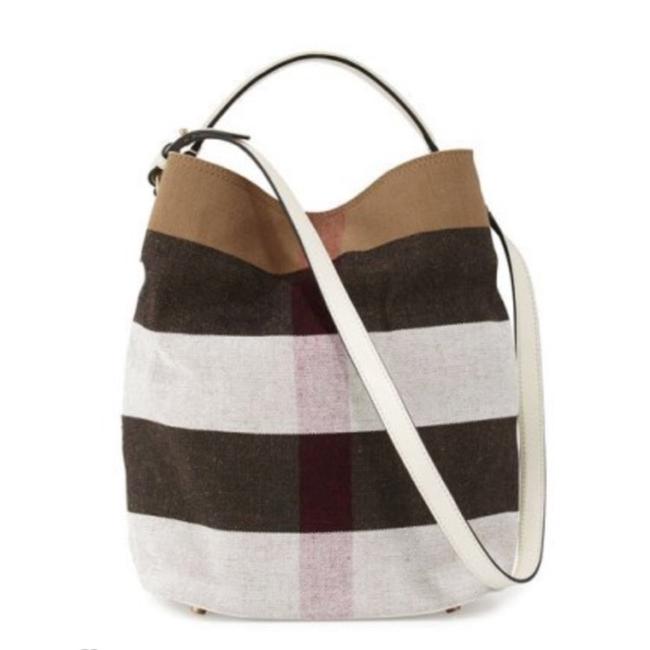 Burberry Bucket Ashby Mega Check Canvas Hobo Bag