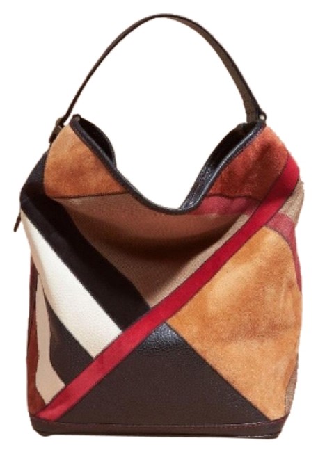 Burberry Ashby Patchwork Hobo Bag
