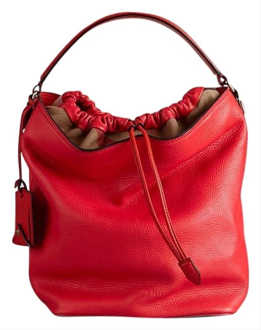 Burberry Ashby Shoulder Tote Pepple Leather Hobo Bag