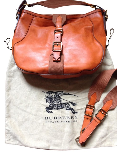 Burberry Ashwood Model: 3765962 Orange Leather Hobo Bag