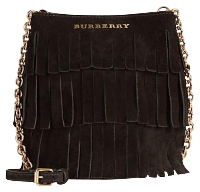 Burberry Bucket Baby Black Suede Cross Body Bag