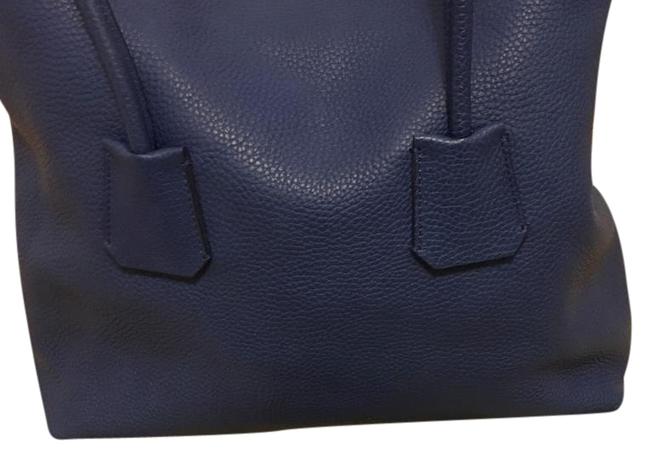 Burberry Banyard Royal Blue Pebbled Leather Hobo Bag