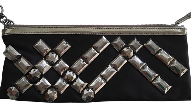 Burberry Beaded Black Satin Clutch
