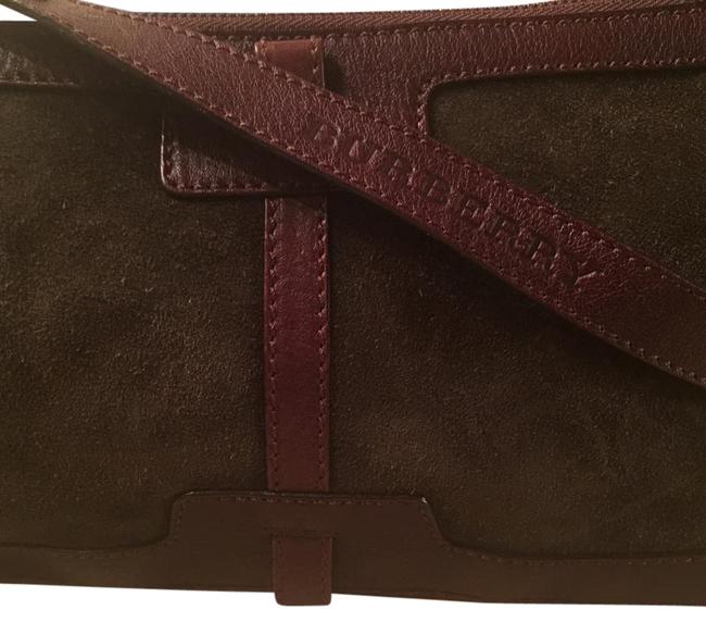 Burberry Beauty Green Suede Leather Hobo Bag