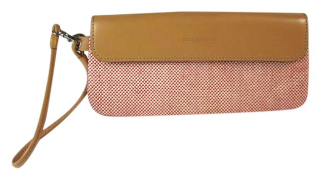 Burberry Beige Nova Check CosmeticLeather Clutch