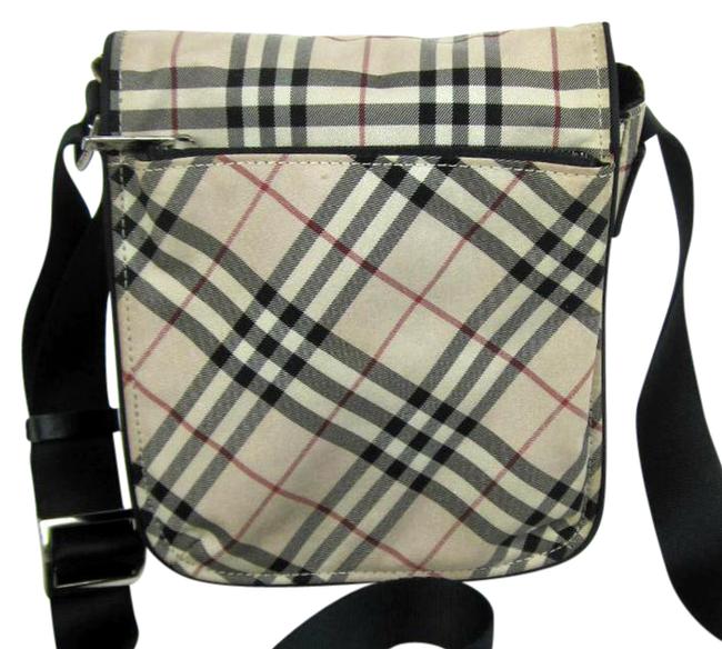 Burberry Beige Nova Check Leather Cross Body Bag