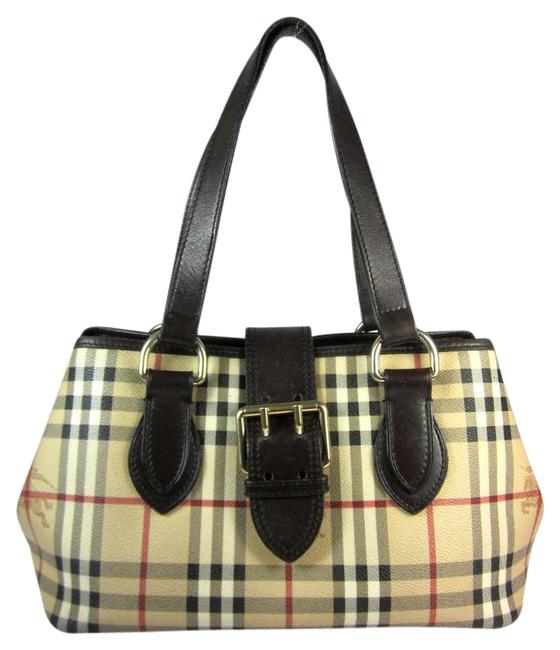 Burberry Shoulder Bag Beige Nova Check ToteLeatherLeather Clutch