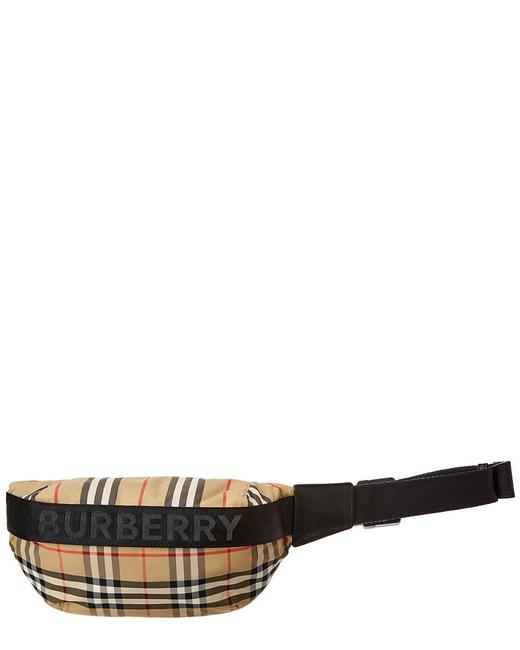 Burberry Belt Medium Sonny Vintage CheckIcon Stripe Brown Cross Body Bag