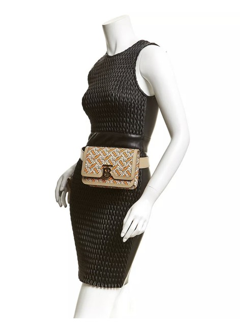 Burberry Belt New Tb Monogram Print Fun Pack Tan Leather Cross Body Bag