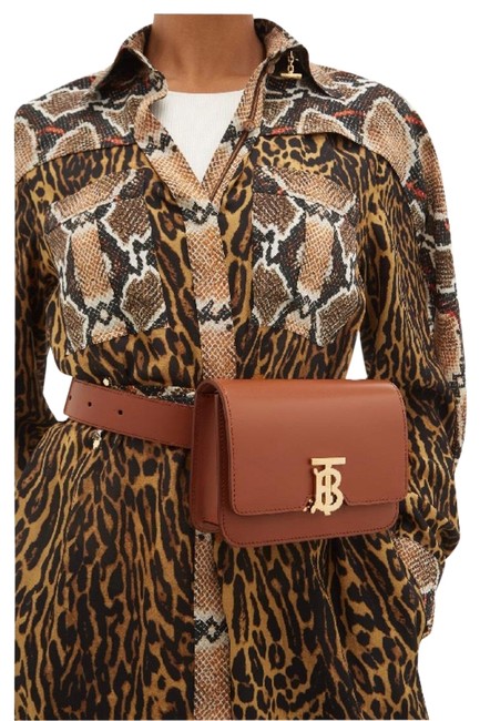 Burberry Belt Tb Logo Brown Cross Body Bag