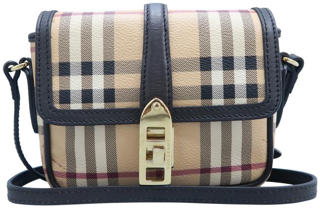 Burberry Berkeley Haymarket Check Mini Multicolor Canvas Cross Body Bag