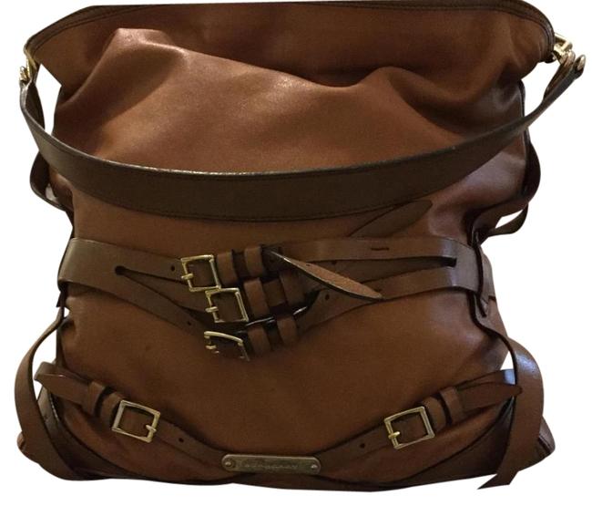 Burberry Birdle Large Mustard Leather Hobo Bag