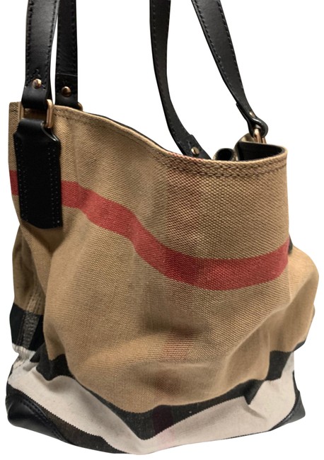 Burberry Black Canvas Hobo Bag