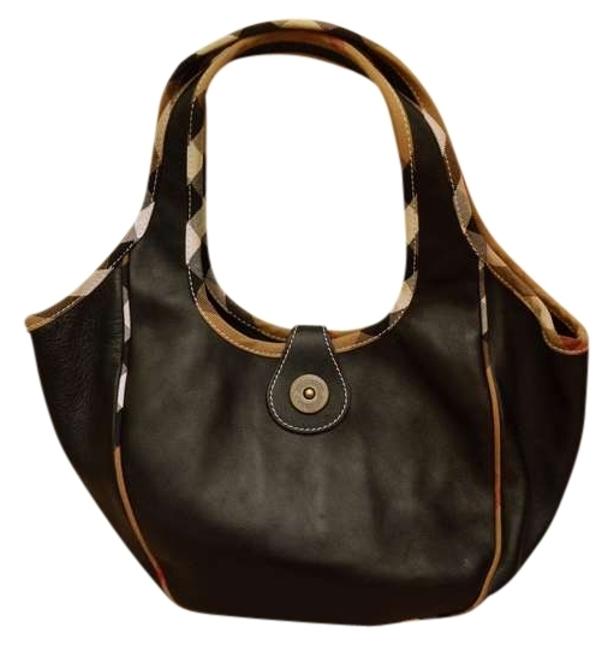 Burberry Black Leater Hobo Bag