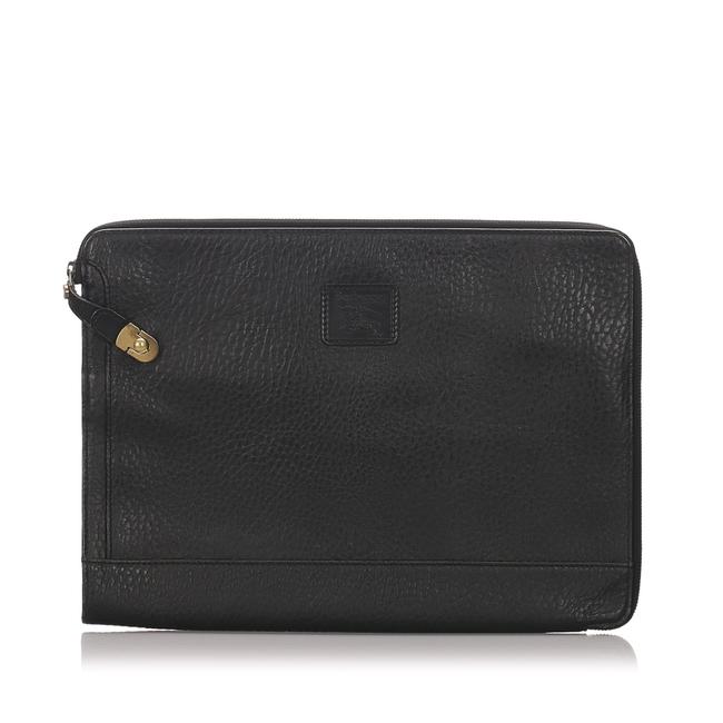 Burberry Black Leather Clutch