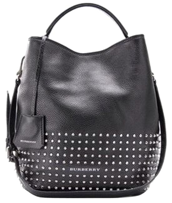 Burberry Black Leather Hobo Bag