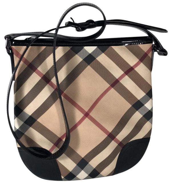 Burberry Black Multi Canvas Cross Body Bag