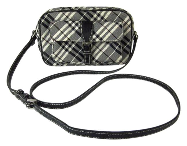 Burberry Black Nova Check LeatherJacquard Cross Body Bag