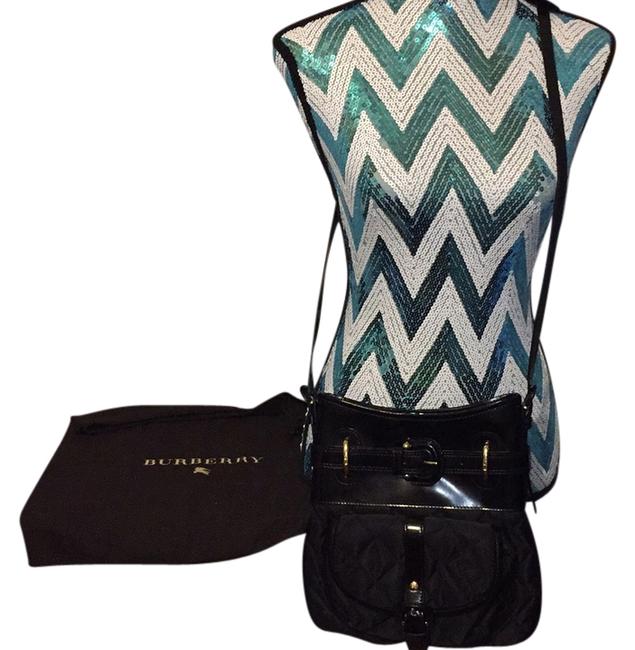 Burberry Black Pat Leather Cross Body Bag