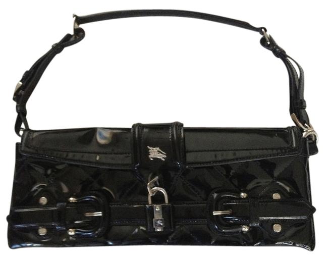 Burberry Black Patent Leather Clutch