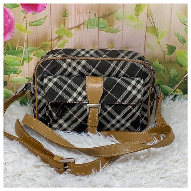 Burberry Black White Canvas Cross Body Bag