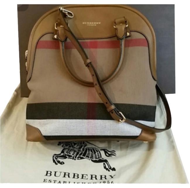 Burberry Bloomsbury Brown LeatherCanvas Hobo Bag