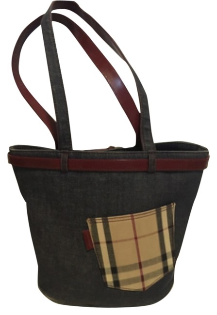 Burberry Blue Jean Denim Hobo Bag