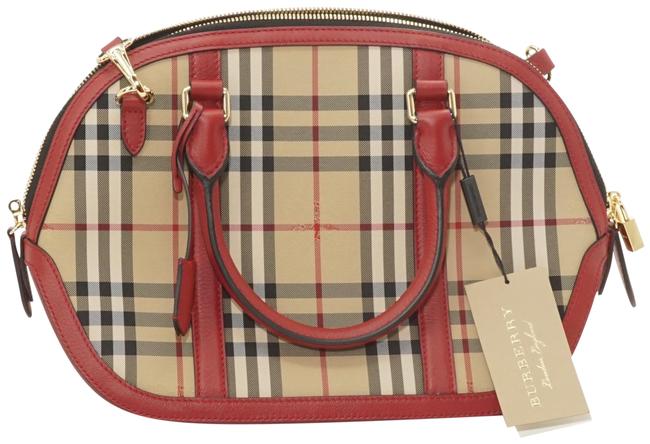 Burberry Bowling Horseferry Check Small #796b70 Brown Canvas Cross Body Bag