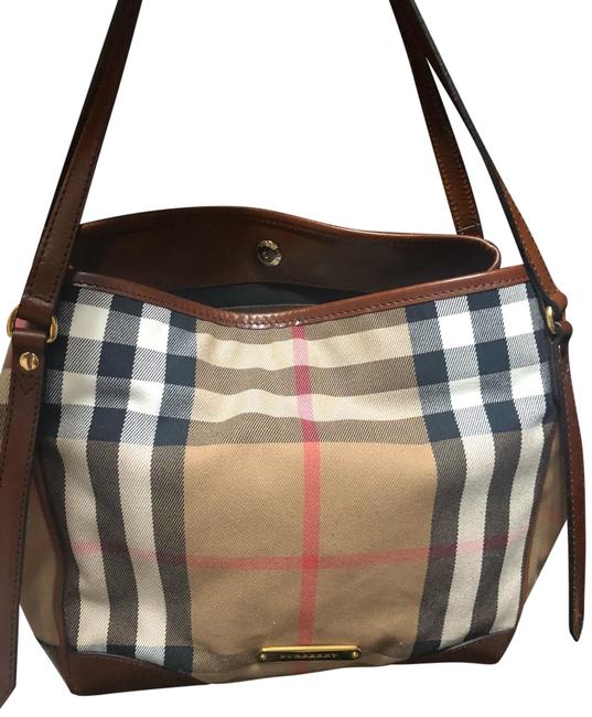 Burberry Brown Canvas Hobo Bag