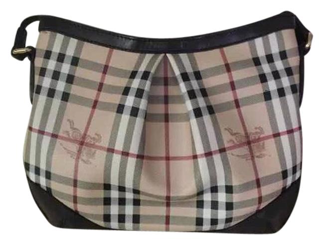 Burberry Brown Coated Canvas Cross Body Bag