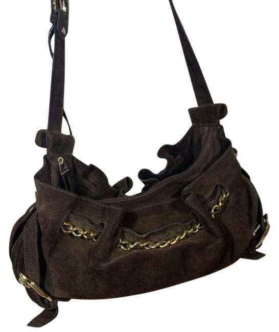 Burberry Brown Suede Leather Cross Body Bag