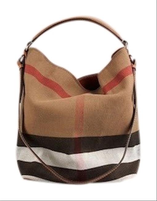 Burberry Bucket Ashby Canvas Hobo Bag