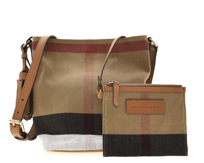 Burberry Bucket Ashby Tassel Brown Canvas Cross Body Bag
