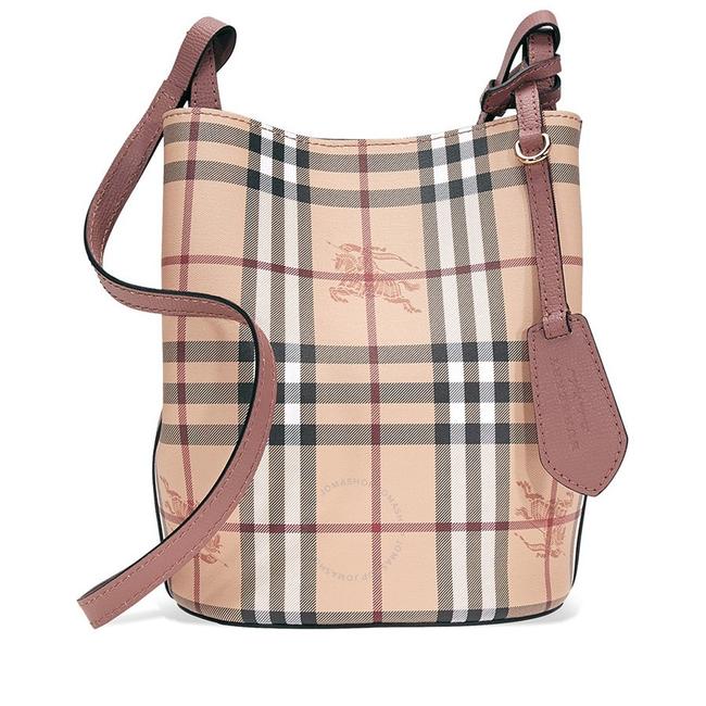 Burberry Bucket Lorne Reversible Pink Cross Body Bag