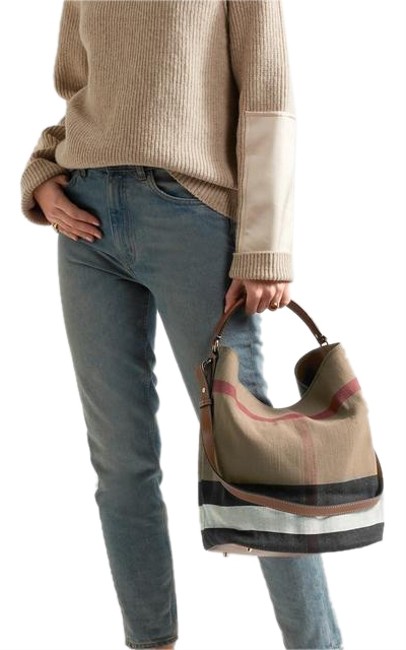 Burberry Bucket New Without Tag Ashby Canvas Check Hobo Bag