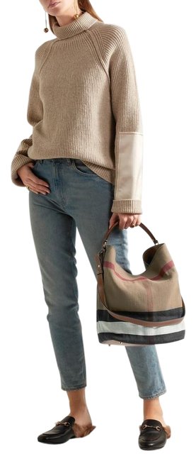 Burberry Bucket Nwot Brown Ashby Canvas Hobo Bag