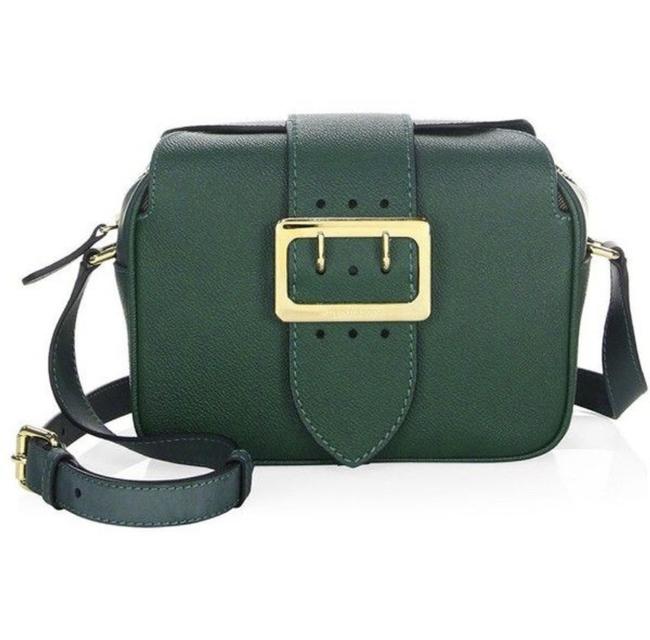 Burberry Camera Buckle Green Leather Cross Body Bag