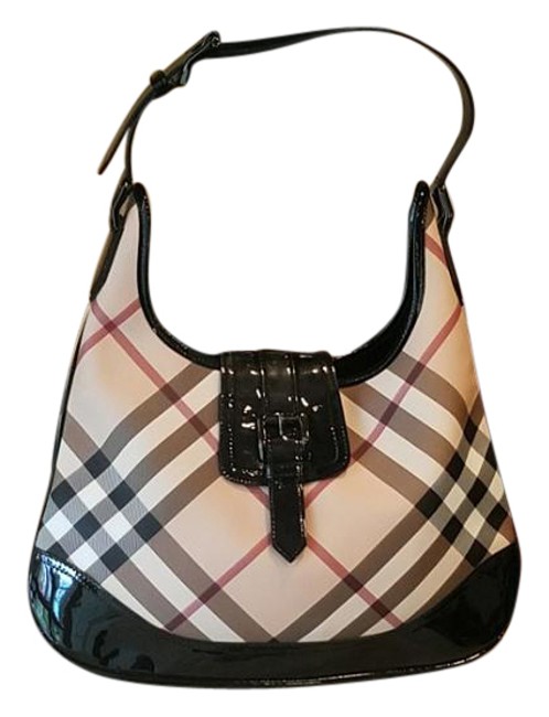 Burberry Buckle House Check Pvc Hobo Bag
