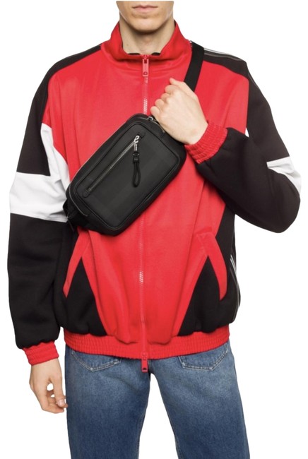 Burberry Bum London Check and Leather Dark Charcoal Cross Body Bag