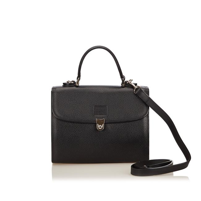 Burberry Burberryleather Handbag Black Leather Cross Body Bag