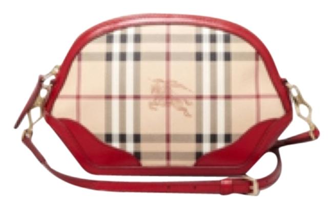 Burberry Cadmium Red Leather Cross Body Bag